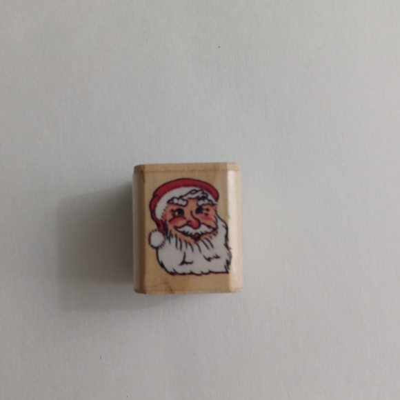 Santa Claus Noteworthy 1994 XM1245 Wood/Rubber Stamp -Mounted *INK STAIN - Picture 5 of 9
